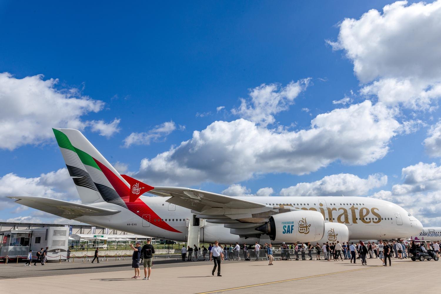 Emirates A380 im Static Display