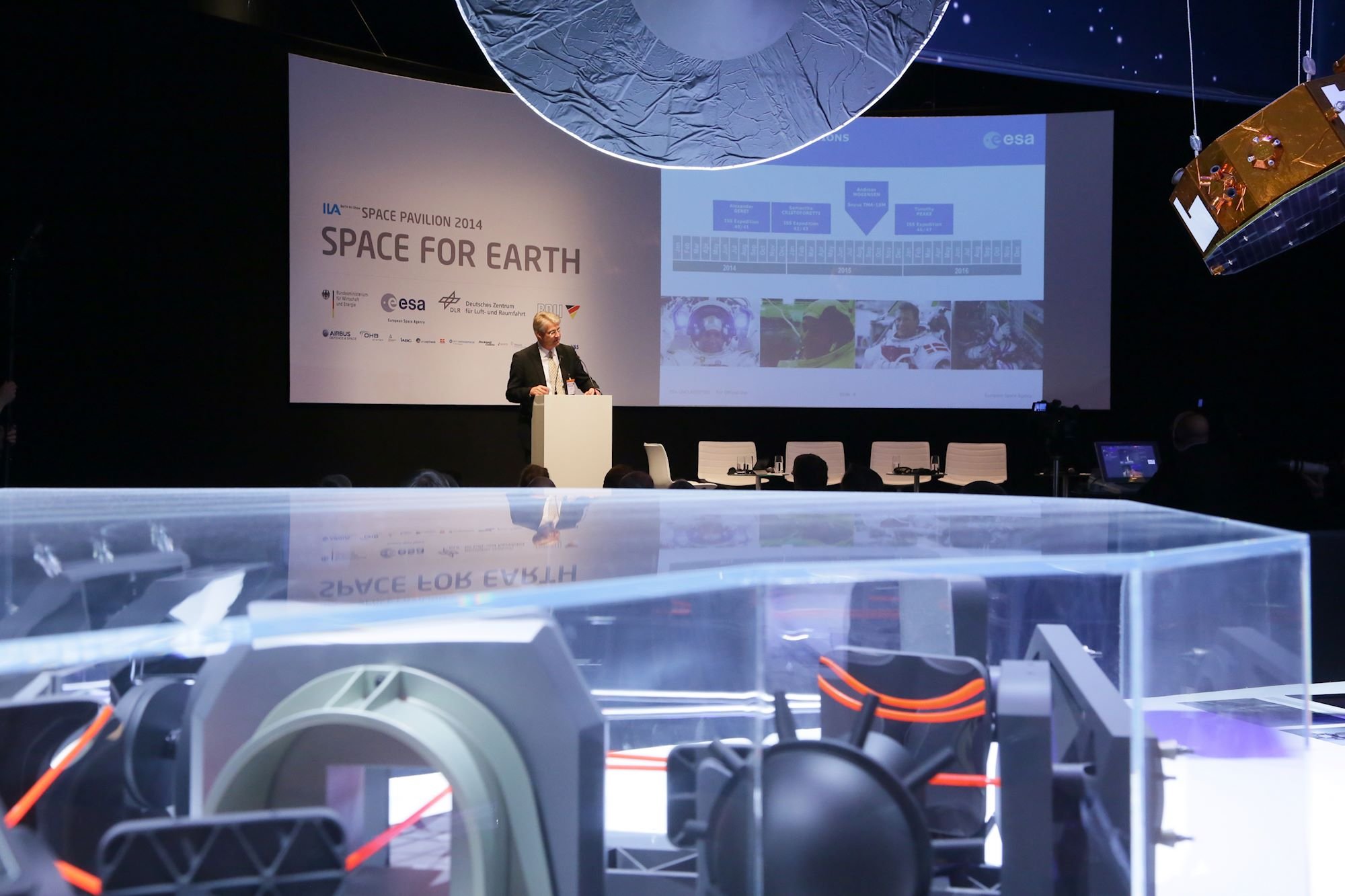 Historisches Foto der ILA 2014: Der Space Pavilion