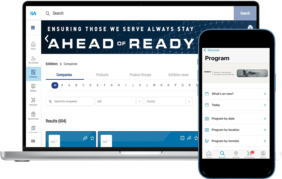 ILA Show Guide auf Desktop und Smartphone